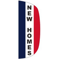 "NEW HOMES" 3' x 8' Stationary Message Flutter Flag